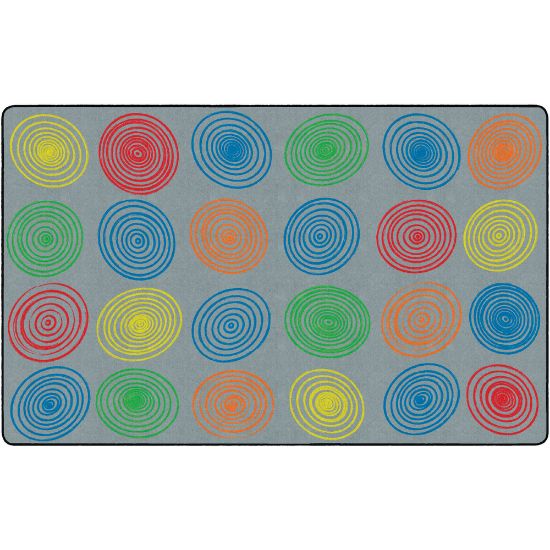 Picture of Flagship Carpets Circles Rug, Rectangle, 7ft 6in x 12ft, Gray/Multicolor