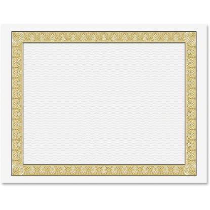 Picture of Geographics Natural Diplomat Certificates, 11in x 8-1/2in, 24 Lb, Gold/White, Pack Of 50