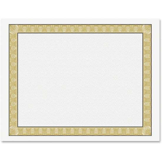 Picture of Geographics Natural Diplomat Certificates, 11in x 8-1/2in, 24 Lb, Gold/White, Pack Of 50