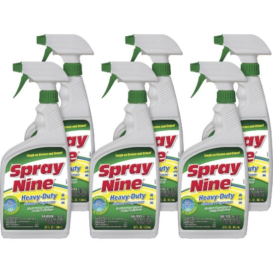 Picture of Permatex Heavy-Duty Cleaner/Degreaser w/Disinfectant - Spray - 22 fl oz (0.7 quart)Bottle - 6 / Bundle - Clear