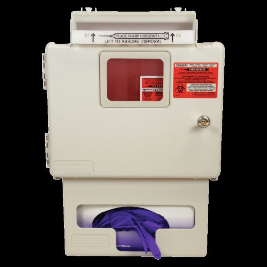 Picture of Unimed Sharps Wall-Mount In-Room Cabinet, 1.25 Gallons