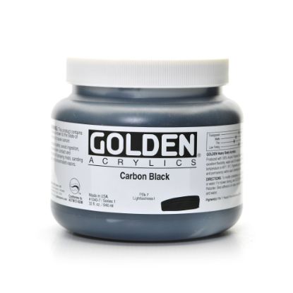 Picture of Golden Heavy Body Acrylic Paint, 32 Oz, Carbon Black