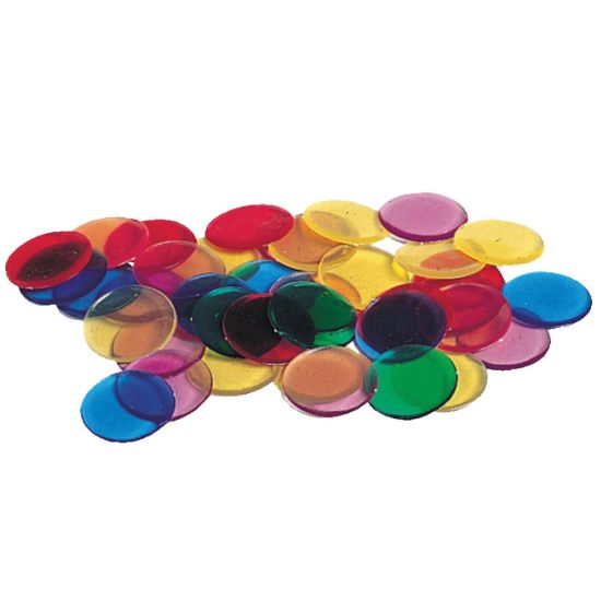 Picture of Learning Resources Transparent Counting Chips, 3/4in, Assorted Colors, Set Of 250