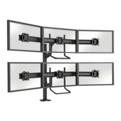 Picture of Chief Kontour K4 3x2 Display Monitor Mount - For Displays 10-24in - Black - Mounting kit (grommet mount, column arm, 2 array arms) - for 6 LCD displays - black - screen size: 19in-24in - desktop