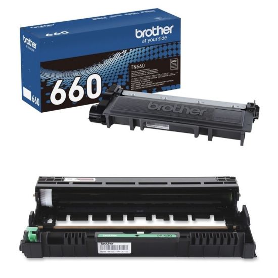 Picture of Brother TN-660 Black High Yield Toner Cartridge And DR-630 Drum Unit, TN660/DR-630