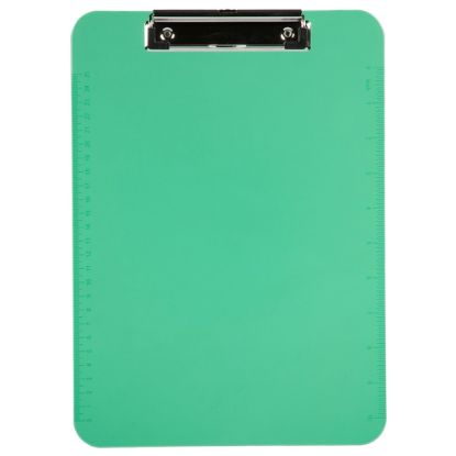 Picture of JAM Paper Plastic Clipboards with Metal Clip, 9in x 13in, Green, Pack Of 12