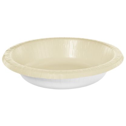 Picture of Amscan Paper Bowls, 20 Oz, Vanilla Creme, 20 Bowls Per Box, Case Of 5 Boxes