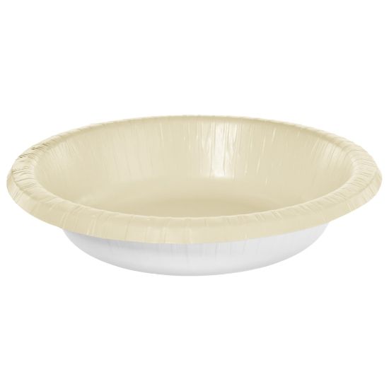 Picture of Amscan Paper Bowls, 20 Oz, Vanilla Creme, 20 Bowls Per Box, Case Of 5 Boxes