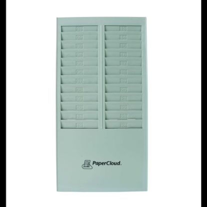 Picture of PaperCloud Time Card Rack, 24 Pockets, 16.4inH x 8.2inW x 1.4inD, Gray, PCTCR24