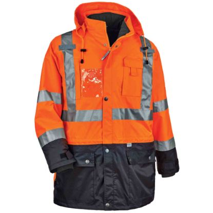 Picture of Ergodyne GloWear 8388 4-In-1 Type R Class3/2 Thermal Jacket Kit, 4X, Orange