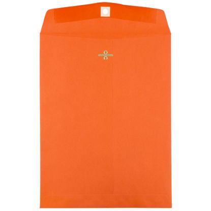 Picture of JAM Paper Open-End 9in x 12in Catalog Envelopes, Clasp Closure, Orange, Pack Of 100 Envelopes