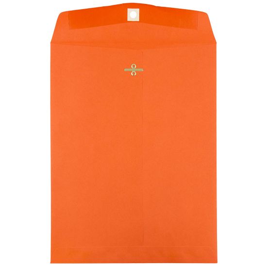 Picture of JAM Paper Open-End 9in x 12in Catalog Envelopes, Clasp Closure, Orange, Pack Of 100 Envelopes