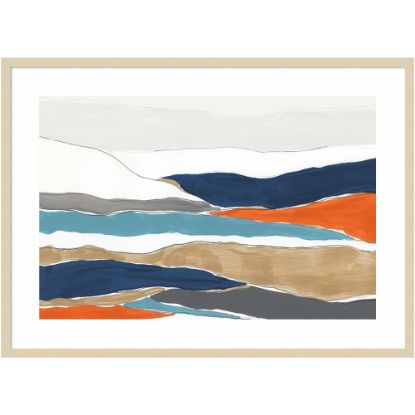 Picture of Amanti Art Orange Rolling Hills II by PI Studio Wood Framed Wall Art Print, 41inW x 30inH, Natural