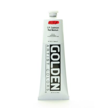 Picture of Golden Heavy Body Acrylic Paint, 5 Oz, Cadmium Red Medium (CP)