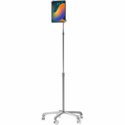 Picture of CTA Digital Aluminum Heavy-Duty Security Gooseneck Floor Stand For 7in To 13in Tablets, 64inH x 26inW x 26inD, Silver