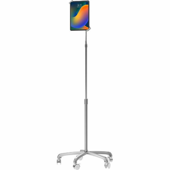 Picture of CTA Digital Aluminum Heavy-Duty Security Gooseneck Floor Stand For 7in To 13in Tablets, 64inH x 26inW x 26inD, Silver