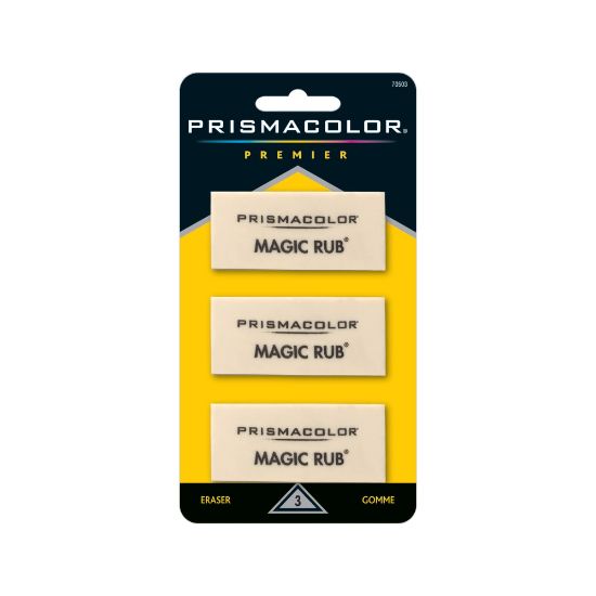 Picture of Prismacolor Magic Rub Vinyl Erasers, Beige, Pack Of 3