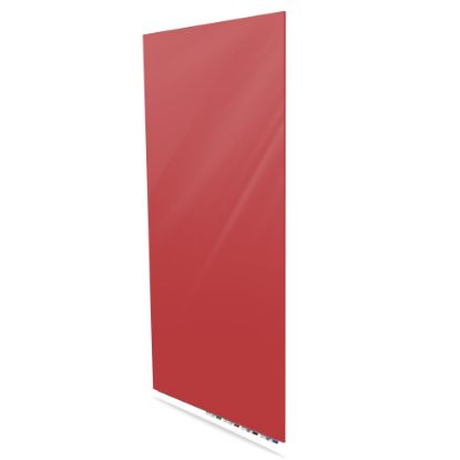 Picture of Ghent Aria Low-Profile Magnetic Glass Whiteboard, 60in x 48in, Rose