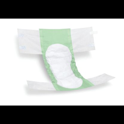 Picture of FitRight Extra Disposable Briefs, XX-Large, Green/White, 20 Briefs Per Bag, Case Of 4 Bags