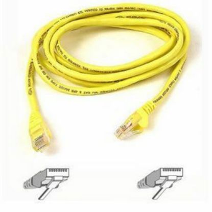 Picture of Belkin Cat5e Patch Cable - RJ-45 Male Network - RJ-45 Male Network - 7ft - Yellow