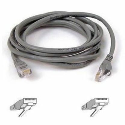 Picture of Belkin Cat5e Patch Cable - RJ-45 Male Network - RJ-45 Male Network - 2ft - Gray