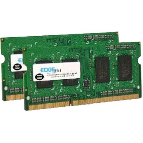 Picture of EDGE PE22645902 8GB DDR3 SDRAM Memory Module - For Notebook - 8 GB (2 x 4GB) - DDR3-1066/PC3-8500 DDR3 SDRAM - 1066 MHz - Non-ECC - Unbuffered - 204-pin - SoDIMM - Lifetime Warranty