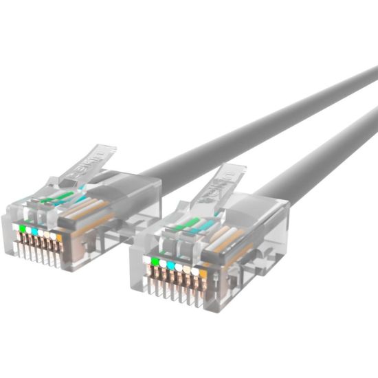 Picture of Belkin Cat5e Patch Cable - RJ-45 Male Network - RJ-45 Male Network - 1ft - Gray