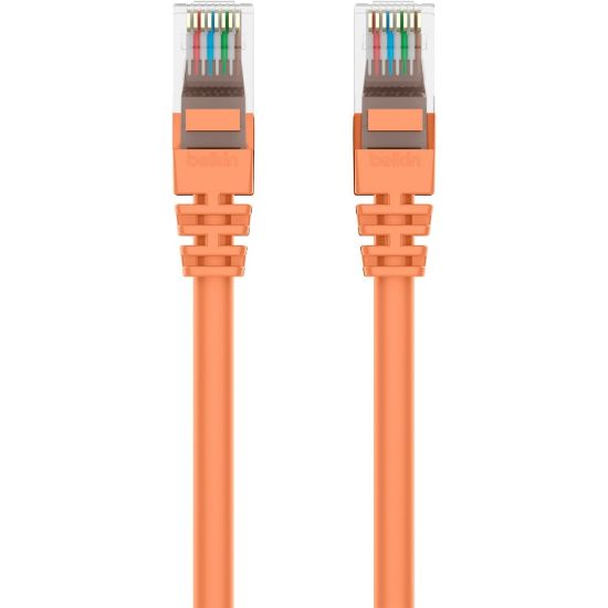 Picture of Belkin Cat5e Patch Cable - RJ-45 Male Network - RJ-45 Male Network - 10ft - Orange