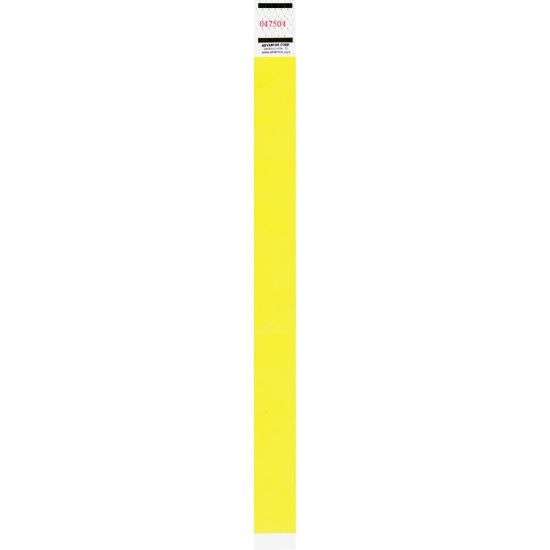 Picture of Advantus Tyvek Wristbands, Neon Yellow, Pack Of 500 Wristbands