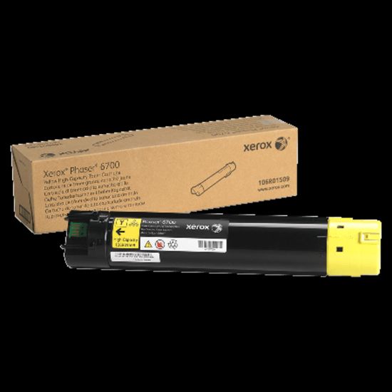 Picture of Xerox 6700 Yellow High Yield Toner Cartridge, 106R01509