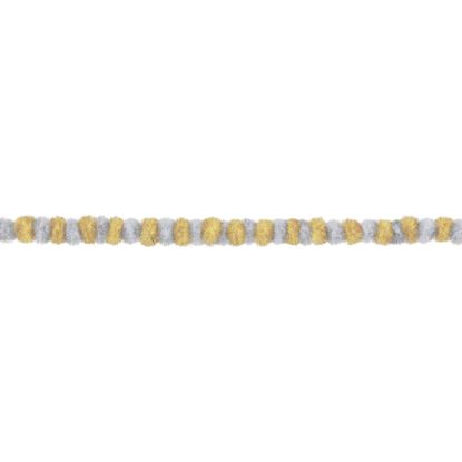 Picture of Amscan Christmas Tinsel Pom-Pom Garlands, 9ft, Silver/Gold, Pack Of 2 Garlands