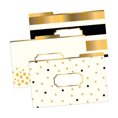 Picture of Barker Creek Tab File Folders, 8 1/2in x 14in, Legal Size, 24K Gold, Pack Of 9