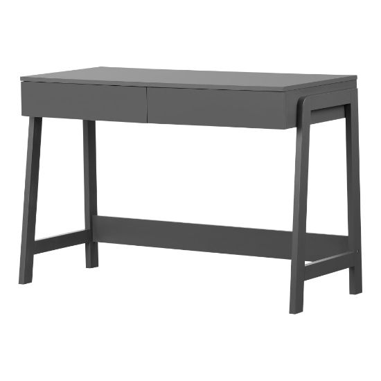 Picture of South Shore Liney 48inW Secretary Desk, Charcoal Gray