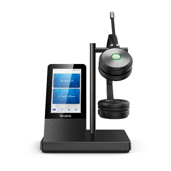 Picture of Yealink Dual DECT Wireless Headset, Black, YEA-WH66-DUAL-UC