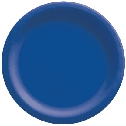 Picture of Amscan Round Paper Plates, 8-1/2in, Bright Royal Blue, Pack Of 150 Plates