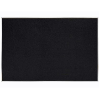 Picture of Ghent Rubber Bulletin Board, 48 1/2in x 72 1/2in, 90% Recycled, Black Satin Aluminum Frame