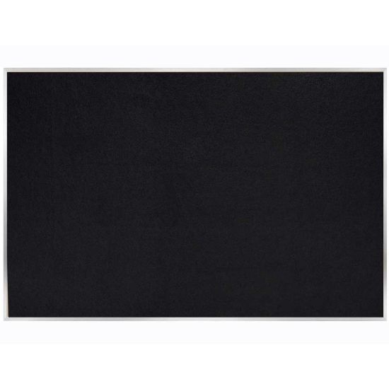 Picture of Ghent Rubber Bulletin Board, 48 1/2in x 72 1/2in, 90% Recycled, Black Satin Aluminum Frame