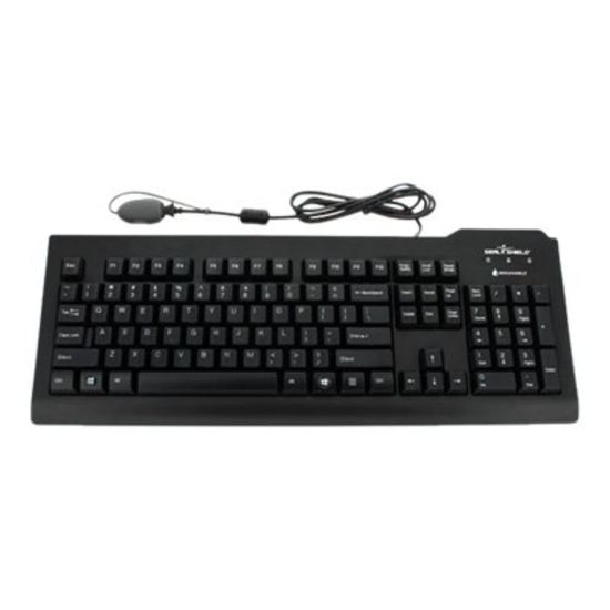 Picture of Seal Shield Silver Seal Glow Waterproof - Keyboard - washable - backlit - USB - QWERTY - US - black