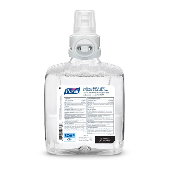 Picture of Purell CRT CS8 Healthy Soap 0.5% PCMX Antimicrobial Foam Refill, Floral Scent, 1200mL