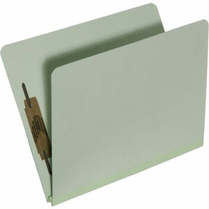 Picture of SKILCRAFT Pressboard Classification Folders, 30% Recycled, Light Green (AbilityOne 7530-01-556-7913)