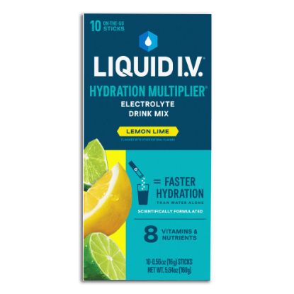 Picture of Liquid IV Lemon Lime Hydration Multiplier, 0.56 Fl Oz, Pack Of 10 Pouches