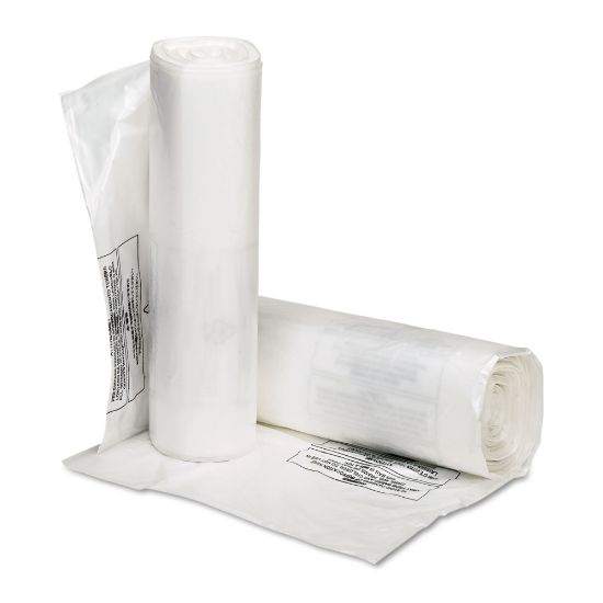 Picture of SKILCRAFT Shredder Bags, 49in x 51in, 60 Gallons, Clear, 25 Bags Per Roll, Set of 2 Rolls, (AbilityOne 8105-01-557-4982)