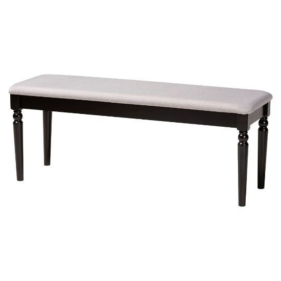 Picture of Baxton Studio Giovanni Dining Bench, Gray/Dark Brown