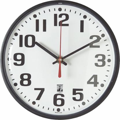 Picture of Skilcraft Self-Set Wall Clock, 8in, Black Frame (AbilityOne 6645-01-557-3153)