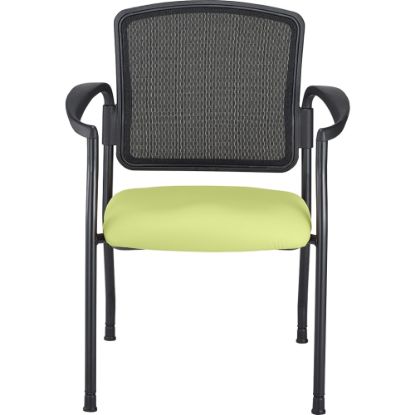 Picture of WorkPro Spectrum Series Mesh/Vinyl Stacking Guest Chair With Antimicrobial Protection, With Arms, Lime, Set Of 2 Chairs, BIFMA Compliant