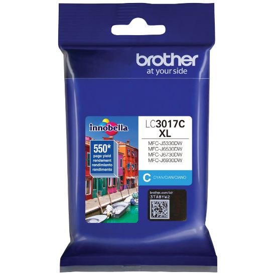 Picture of Brother LC3017I Cyan High-Yield Ink Cartridge, LC3017C