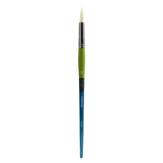 Picture of Princeton Snap Paint Brush, Series 9800, Size 12, Round, White Taklon, Synthetic, Multicolor