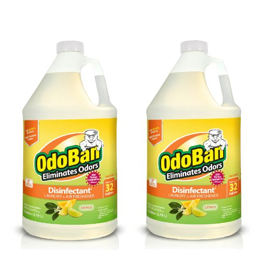 Picture of OdoBan Disinfectant Concentrate And Odor Eliminator, 1 Gallon, Citrus Scent, Pack Of 2 Jugs