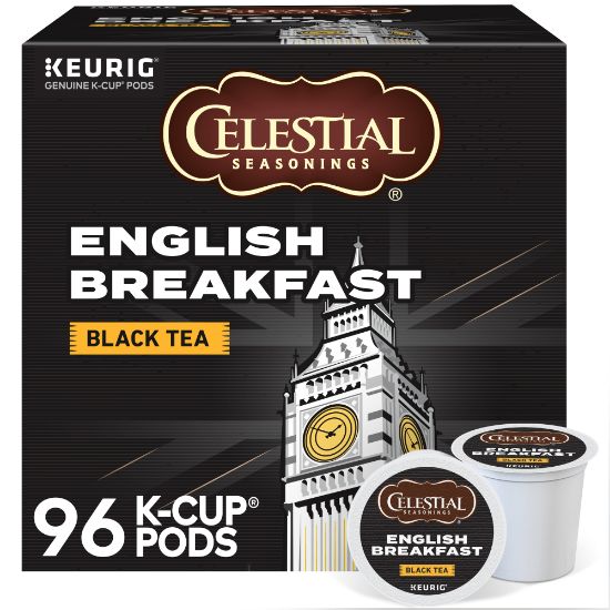 Picture of Celestial Seasonings English Breakfast Tea Single-Serve K-Cup, Carton Of 96