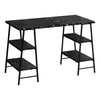 Picture of Monarch Specialties Wincey 48inW Computer Desk, Black Marble-Look